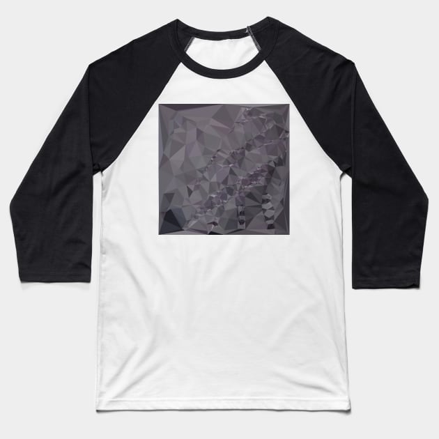 Dark Liver Lavender Abstract Low Polygon Background Baseball T-Shirt by retrovectors